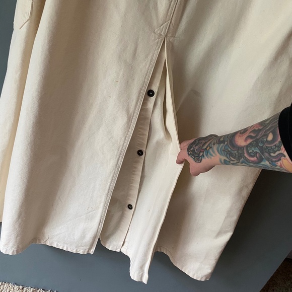 AUSTRALIAN OUTBACK COLLECTION vtg white womens M duster western cowboy 90s coat - Picture 12 of 15